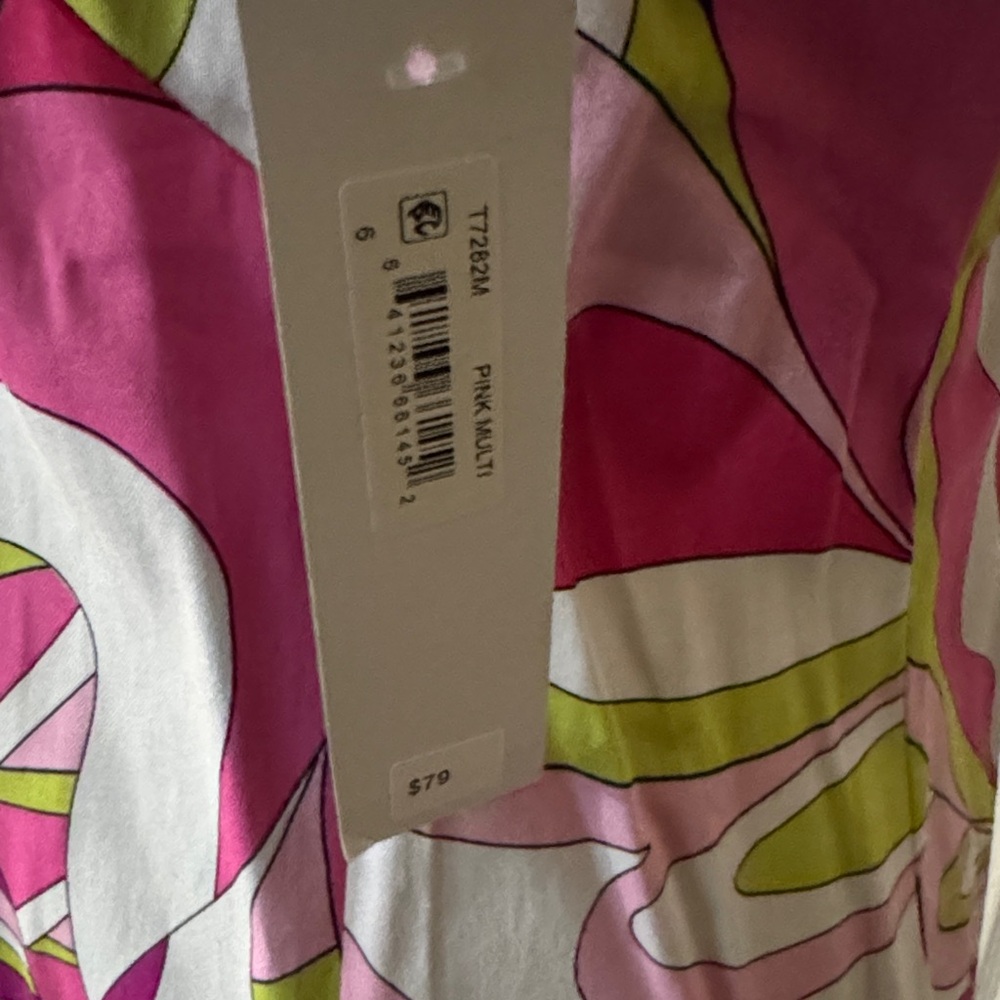 London Times Pink and Green Patterned Dress - Picture 7 of 7